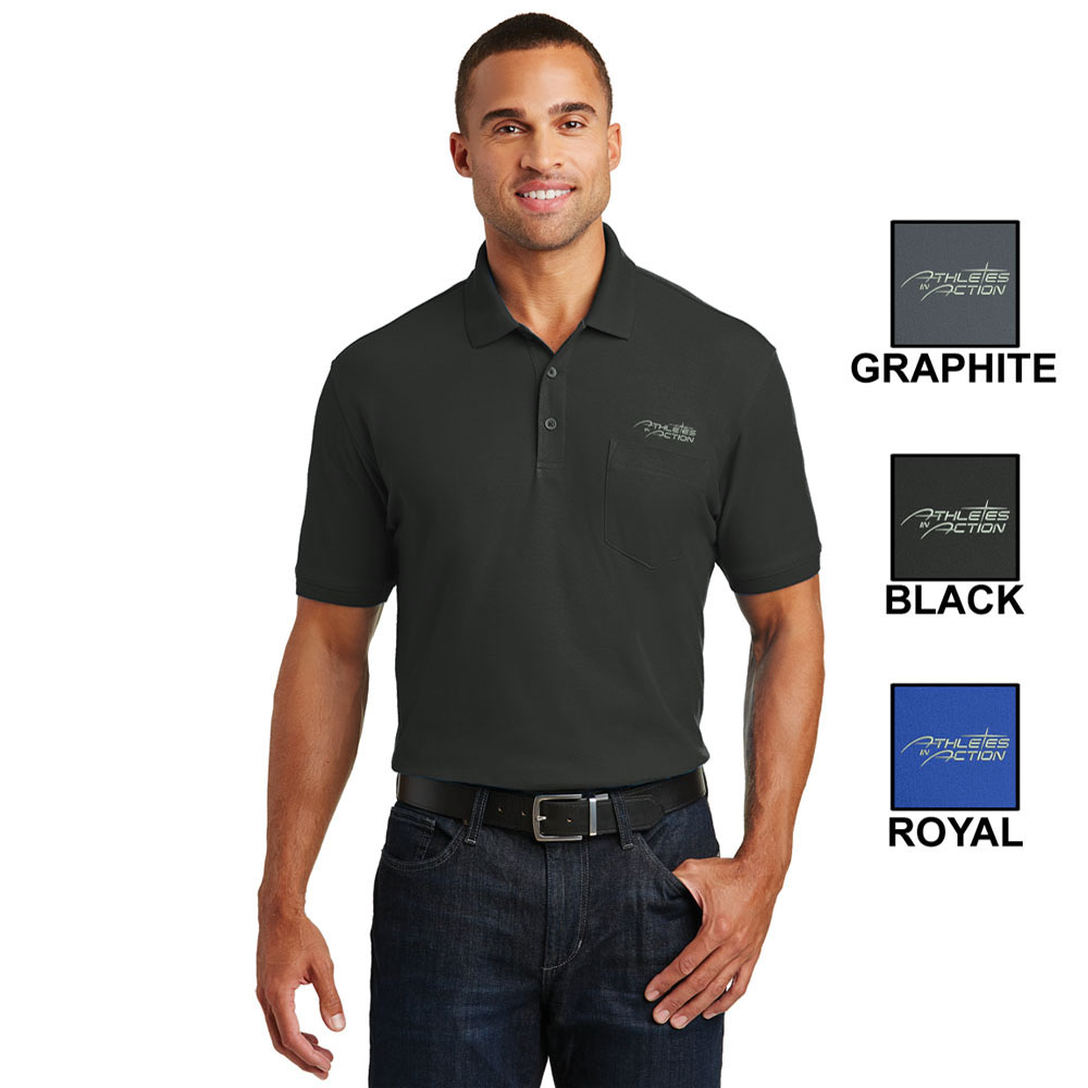 PORT AUTHORITY CORE CLASSIC PIQUE POCKET POLO
