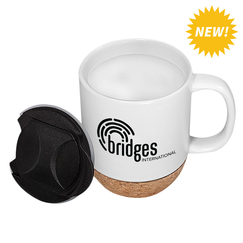14 OZ. CERAMIC MUG WITH CORK BASE