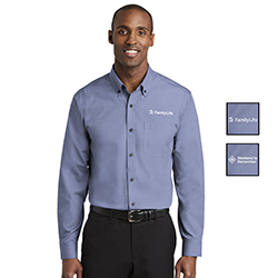 FAMILYLIFE TALL WTR RED HOUSE NON-IRON SHIRT