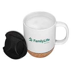 14 OZ. CERAMIC MUG WITH CORK BASE